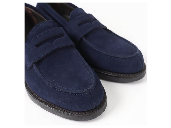 Autre Marque Sanyo Yamacho Wildleder Slipper Blau Marineblau - Ansicht 7