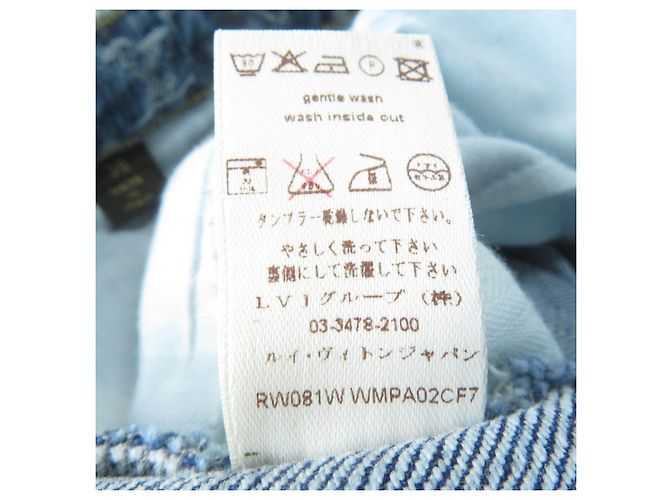 Pantalones de denim de algodón Monogram Louis Vuitton Azul - vista 10