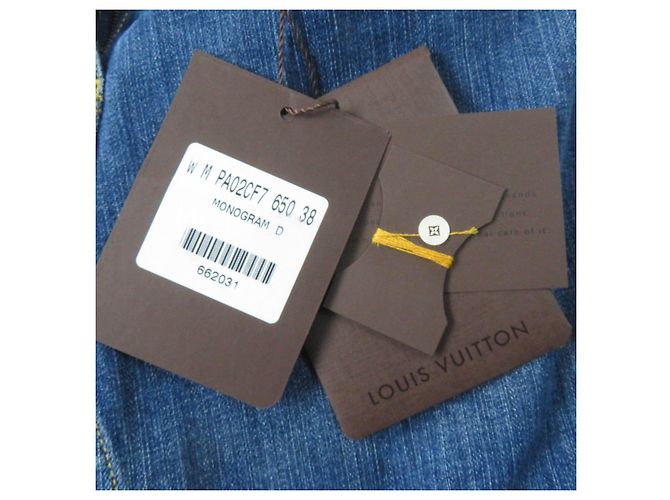 Pantalones de denim de algodón Monogram Louis Vuitton Azul - vista 11
