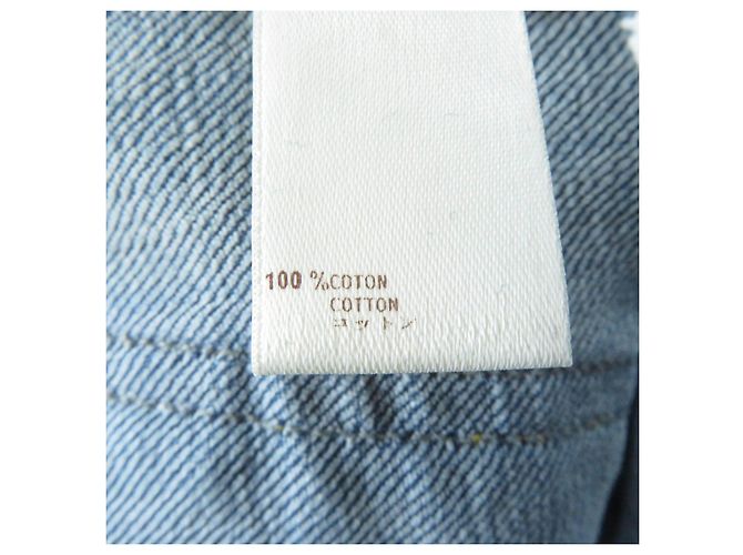 Pantalones de denim de algodón Monogram Louis Vuitton Azul - vista 9