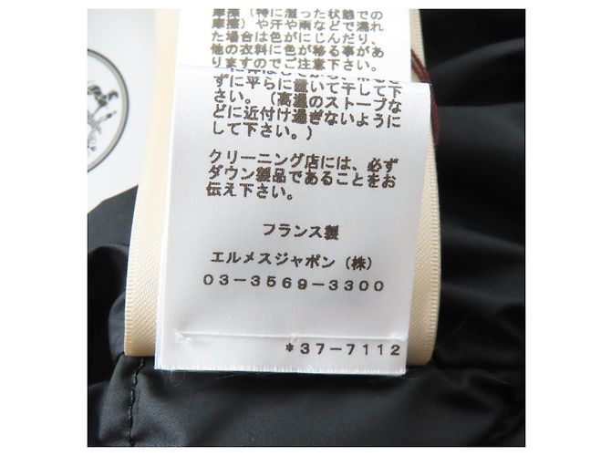 Hermès Steppjacke aus Polyester und Baumwolle Schwarz - Ansicht 12