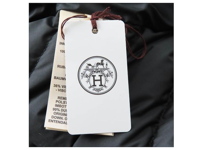 Hermès Steppjacke aus Polyester und Baumwolle Schwarz - Ansicht 13