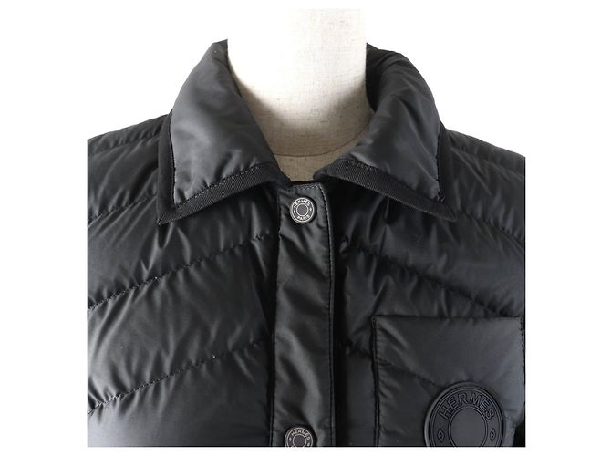 Hermès Steppjacke aus Polyester und Baumwolle Schwarz - Ansicht 4