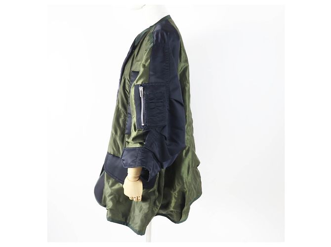 Chaqueta de nylon y algodón 23-06477 de acero inoxidable Sacai 23 Negro - vista 3
