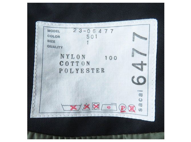 Chaqueta de nylon y algodón 23-06477 de acero inoxidable Sacai 23 Negro - vista 7