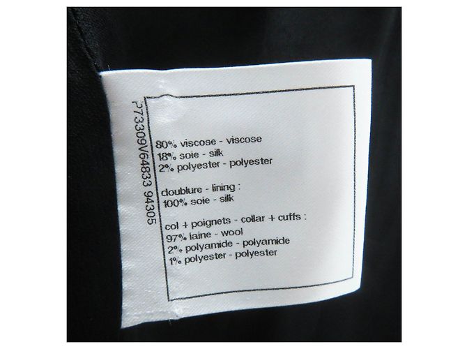 Abrigo de terciopelo con botones COCO de tweed de seda rayón Chanel 22B P73309 Negro Rosa - vista 11