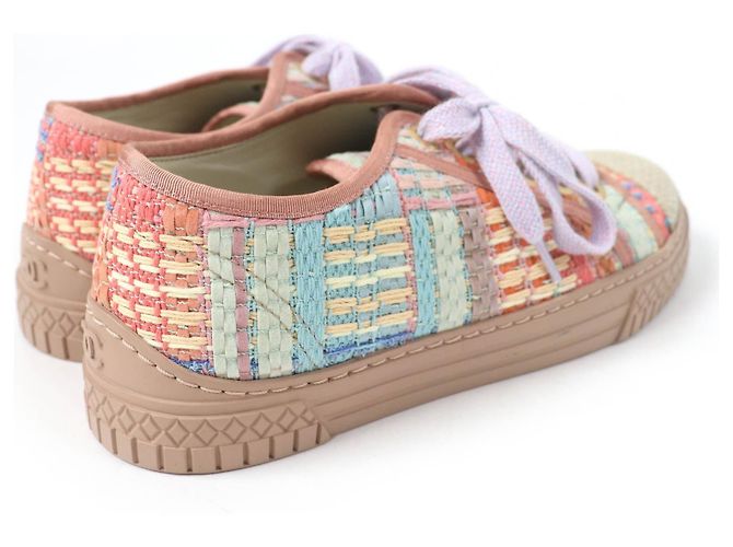 Chanel COCO Mark Tweed-Leder Sneakers Mehrfarben - Ansicht 3