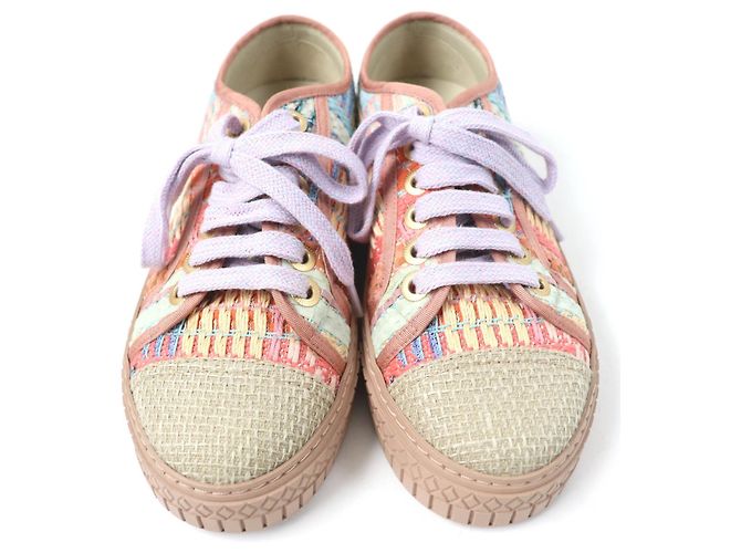 Chanel COCO Mark Tweed-Leder Sneakers Mehrfarben - Ansicht 4