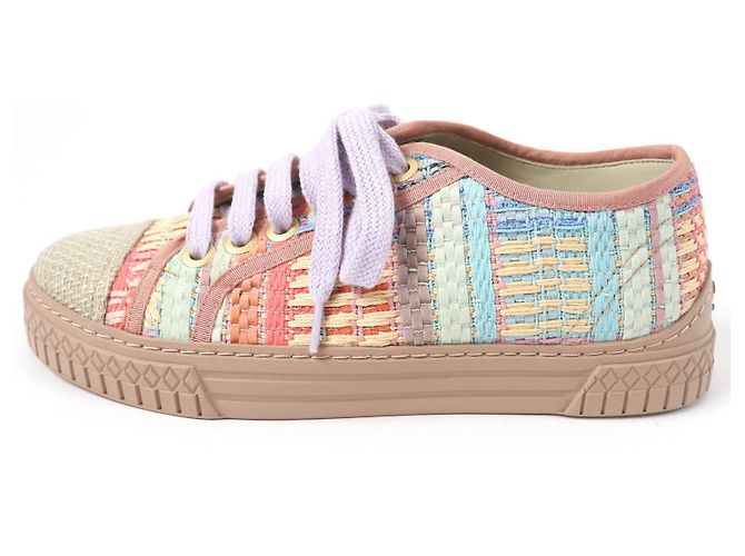 Chanel COCO Mark Tweed-Leder Sneakers Mehrfarben - Ansicht 5