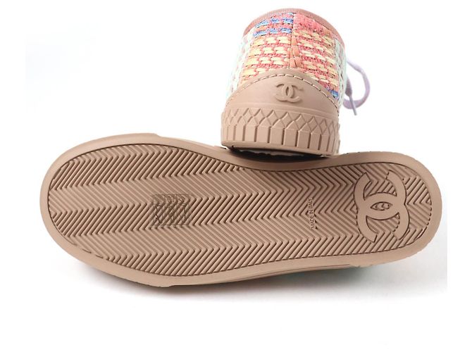 Chanel COCO Mark Tweed-Leder Sneakers Mehrfarben - Ansicht 7