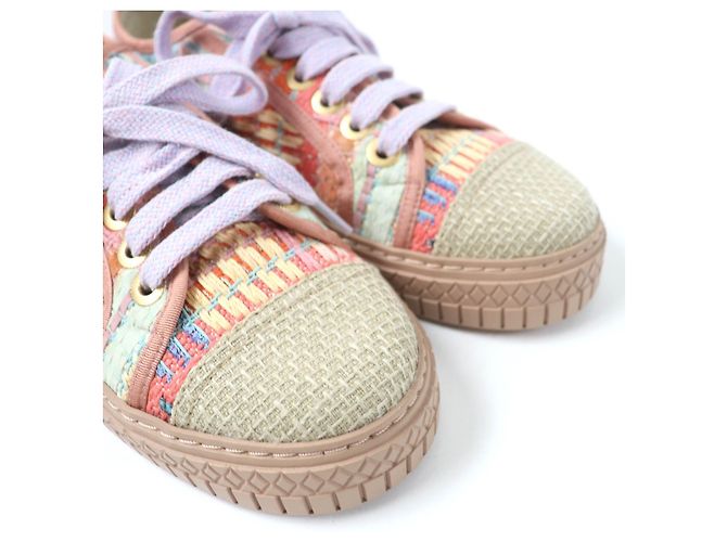 Chanel COCO Mark Tweed-Leder Sneakers Mehrfarben - Ansicht 8