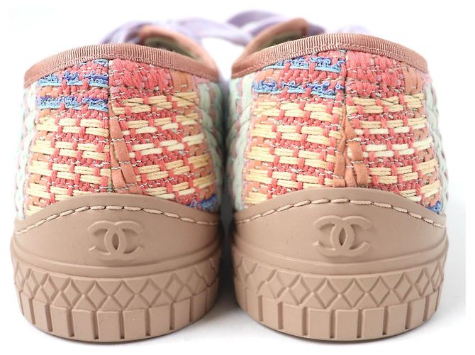 Chanel COCO Mark Tweed-Leder Sneakers Mehrfarben - Ansicht 9