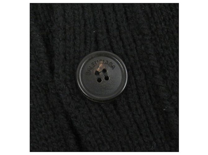 Cardigã de lã com logo jacquard Balenciaga Preto - vista 4