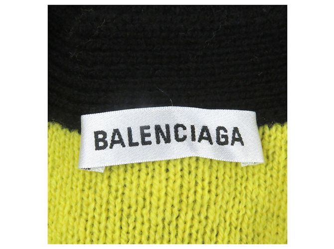 Cardigã de lã com logo jacquard Balenciaga Preto - vista 5
