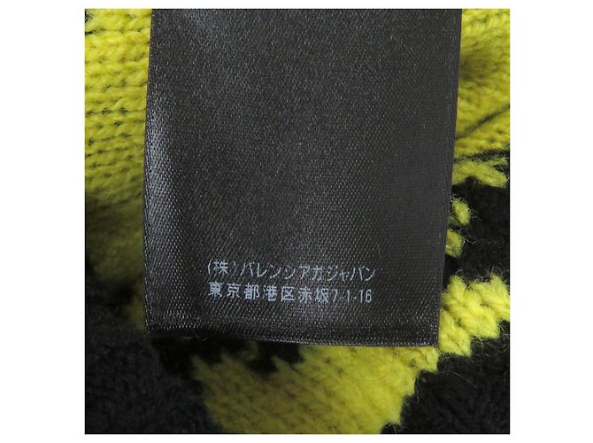 Cardigã de lã com logo jacquard Balenciaga Preto - vista 8