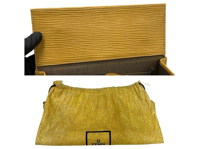 Fendi Leder 2way Tasche Beige - Ansicht 10