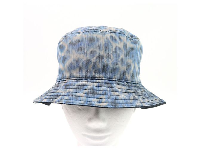 Cappello bucket in tessuto upcycled con stampa Adriatica Dior Parley Blu - vista 2