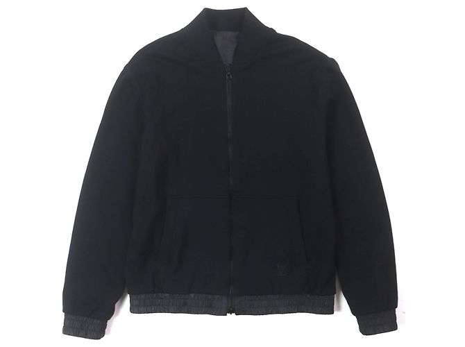 Reversible Double-Zip Bomberjacke aus Baumwoll-Nylon mit Monogramm von Louis Vuitton Schwarz - Ansicht 2