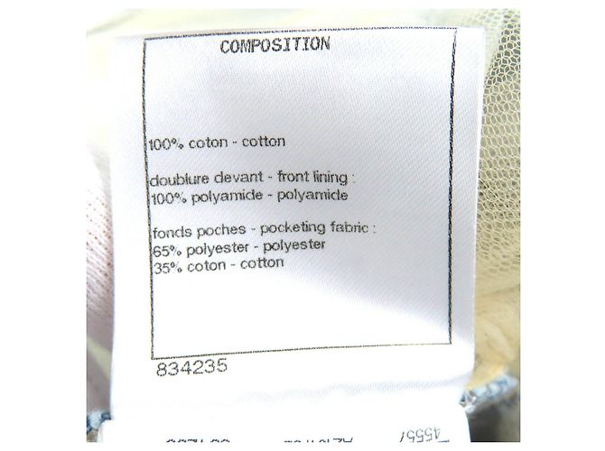Pantalones de algodón y poliamida Chanel P60217V46019 Azul - vista 10