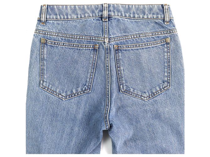 Pantalones de algodón y poliamida Chanel P60217V46019 Azul - vista 4