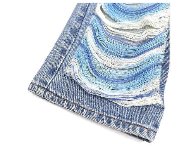 Pantalones de algodón y poliamida Chanel P60217V46019 Azul - vista 6