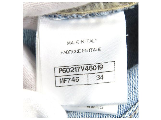 Pantalones de algodón y poliamida Chanel P60217V46019 Azul - vista 9
