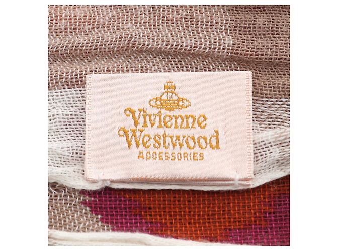 Cachecol de algodão bordado Orb da Vivienne Westwood - vista 2