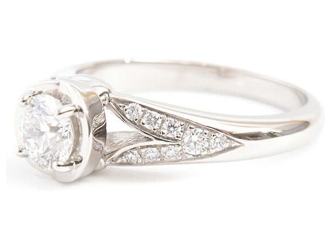Bulgari Bvlgari PT950 Incontro D'Amore Ring D0.35ct Größe 46 Silber - Ansicht 2