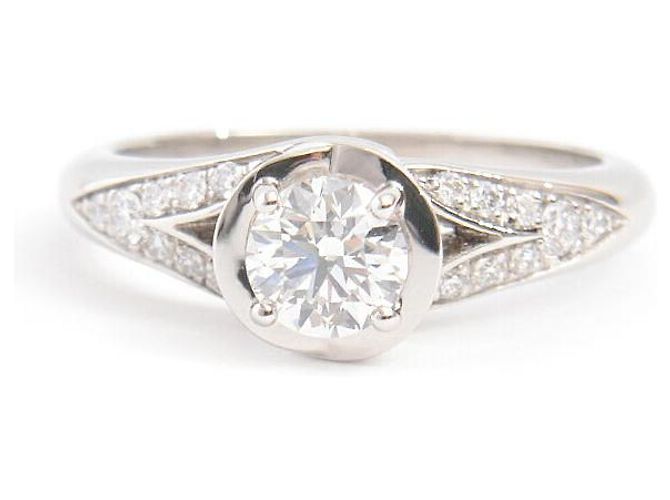 Bulgari Bvlgari PT950 Incontro D'Amore Ring D0.35ct Größe 46 Silber - Ansicht 3
