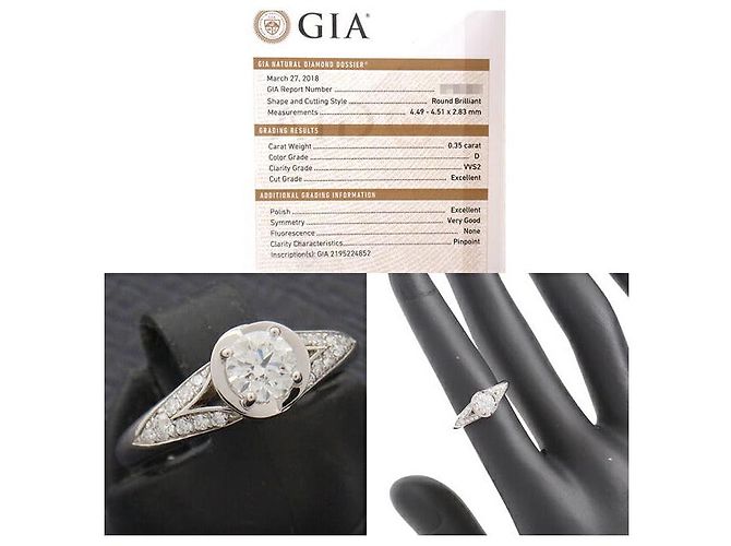 Bulgari Bvlgari PT950 Incontro D'Amore Ring D0.35ct Größe 46 Silber - Ansicht 8