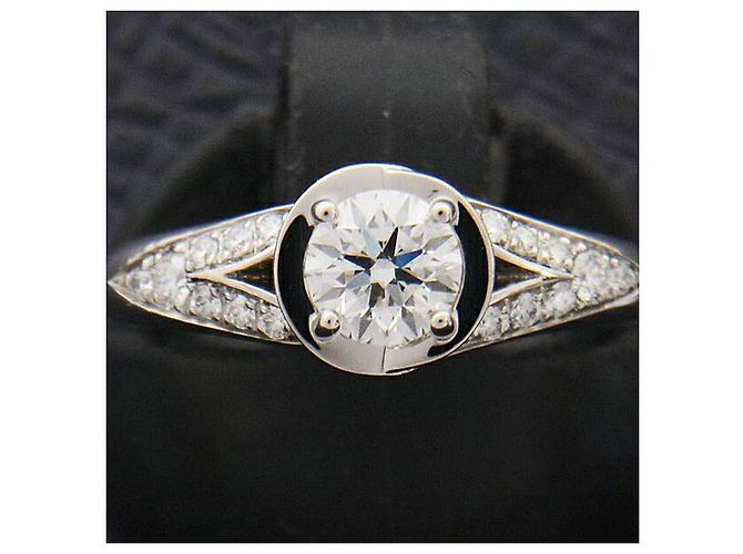 Bulgari Bvlgari PT950 Incontro D'Amore Ring D0.35ct Größe 46 Silber - Ansicht 9