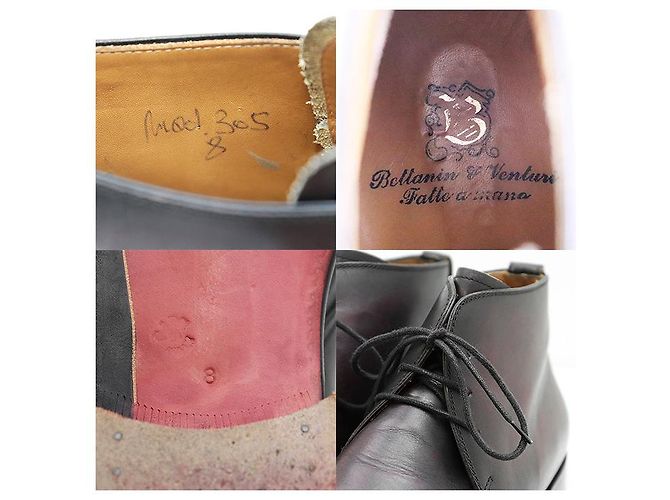 Autre Marque Stivali Chukka in Pelle Bettanin&Venturi Marrone Bordò - vista 8