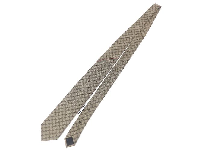 Cravatta in seta con logo GG di Gucci Beige - vista 2