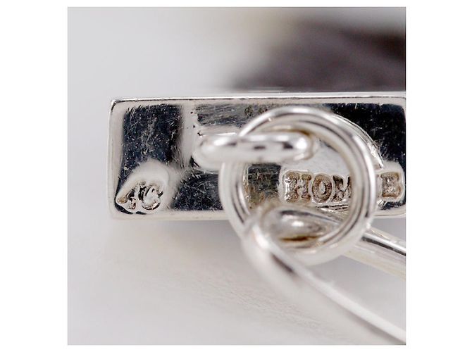 Autre Marque Bracciale in pelle argento 925 HOMME+ 4℃ Marrone - vista 11