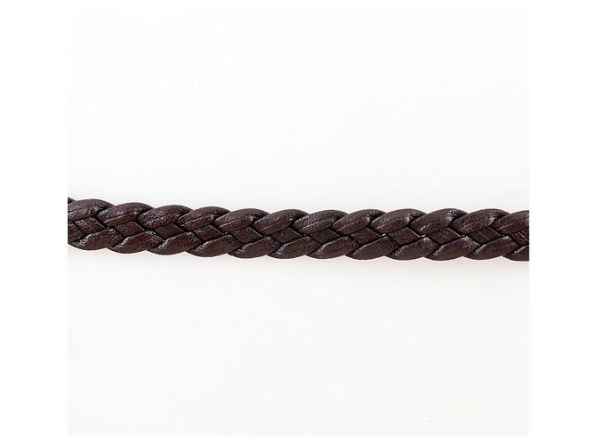 Autre Marque Bracciale in pelle argento 925 HOMME+ 4℃ Marrone - vista 4
