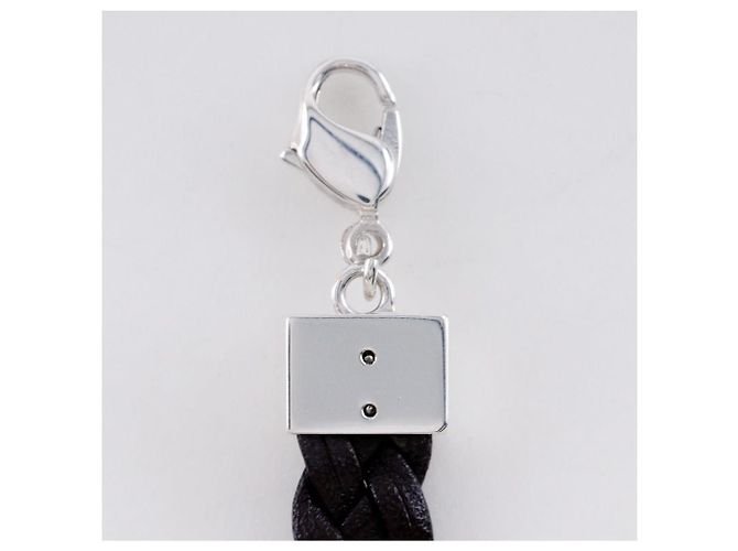 Autre Marque Bracciale in pelle argento 925 HOMME+ 4℃ Marrone - vista 6
