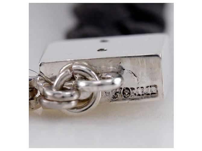 Autre Marque Bracciale in pelle argento 925 HOMME+ 4℃ Marrone - vista 9