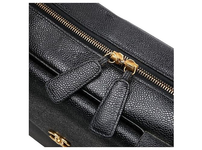Borsa a tracolla in caviale Coco Mark di Chanel Nero - vista 11