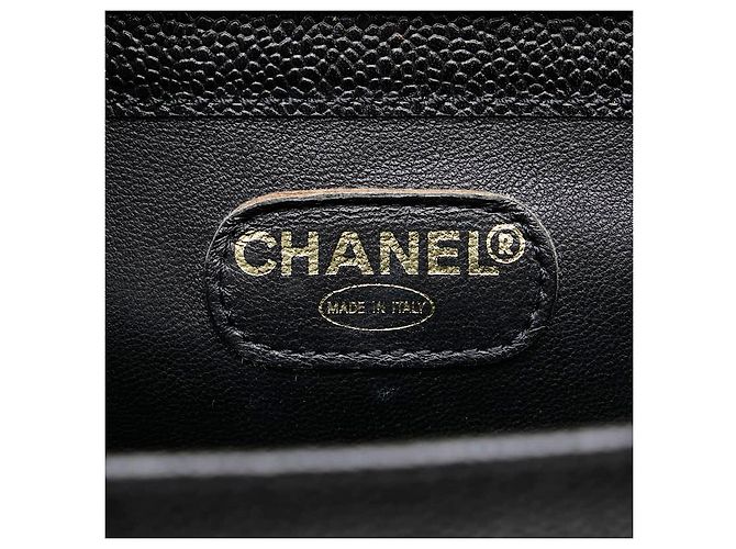 Borsa a tracolla in caviale Coco Mark di Chanel Nero - vista 13
