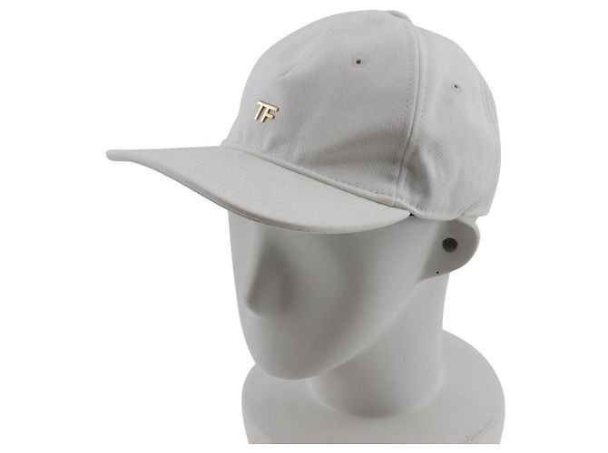 Tom Ford TF Logo Baumwoll-Baseballcap Weiß - Ansicht 2