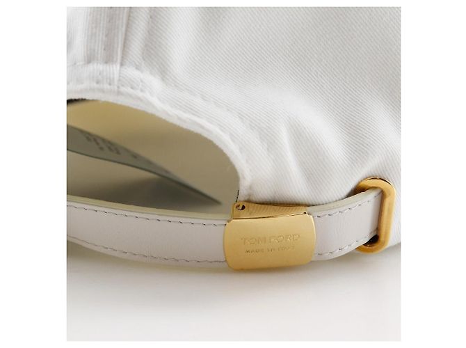 Tom Ford TF Logo Baumwoll-Baseballcap Weiß - Ansicht 7