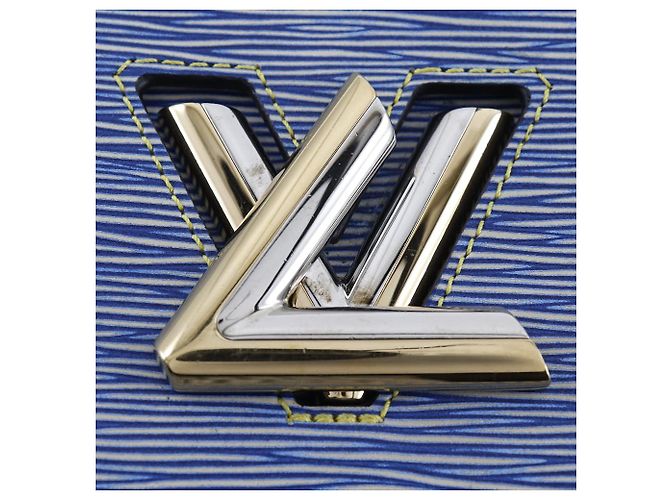 Borsa a Spalla 2 in 1 Louis Vuitton Twist MM in Pelle Epi Blu - vista 11