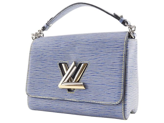 Borsa a Spalla 2 in 1 Louis Vuitton Twist MM in Pelle Epi Blu - vista 2