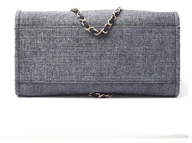 Chanel Deauville Raffia 2-Wege Tote Bag Braun Grau - Ansicht 3