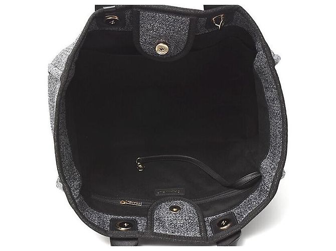 Chanel Deauville Raffia 2-Wege Tote Bag Braun Grau - Ansicht 4