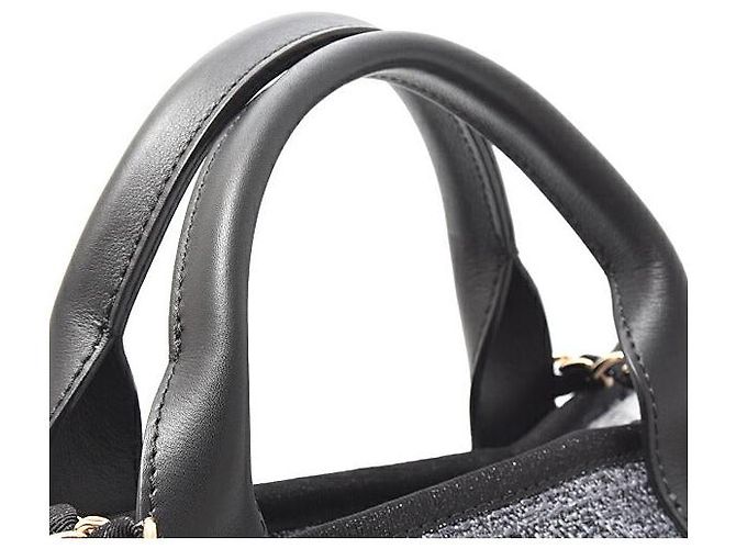 Chanel Deauville Raffia 2-Wege Tote Bag Braun Grau - Ansicht 5