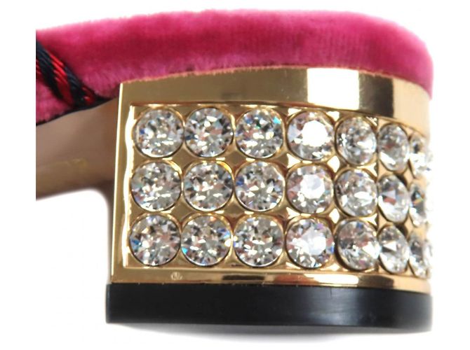 Sandali in velluto Gucci 496562 Rosa - vista 10