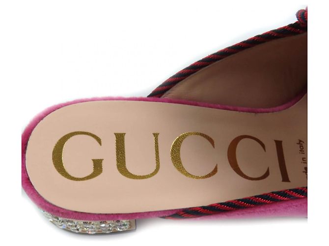 Sandali in velluto Gucci 496562 Rosa - vista 11