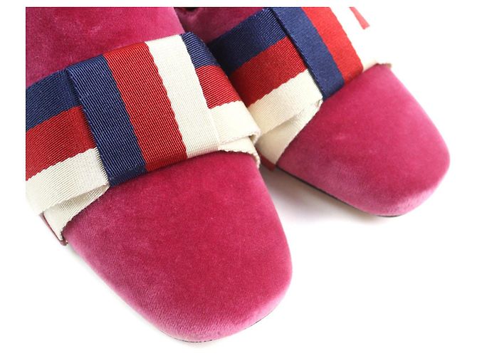 Sandali in velluto Gucci 496562 Rosa - vista 8