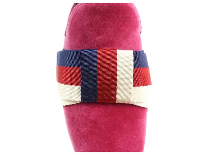 Sandali in velluto Gucci 496562 Rosa - vista 9
